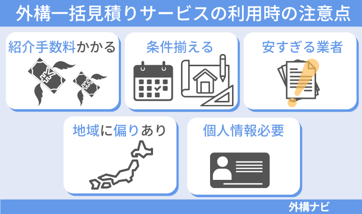 外構一括見積りサービスの利用時の注意点