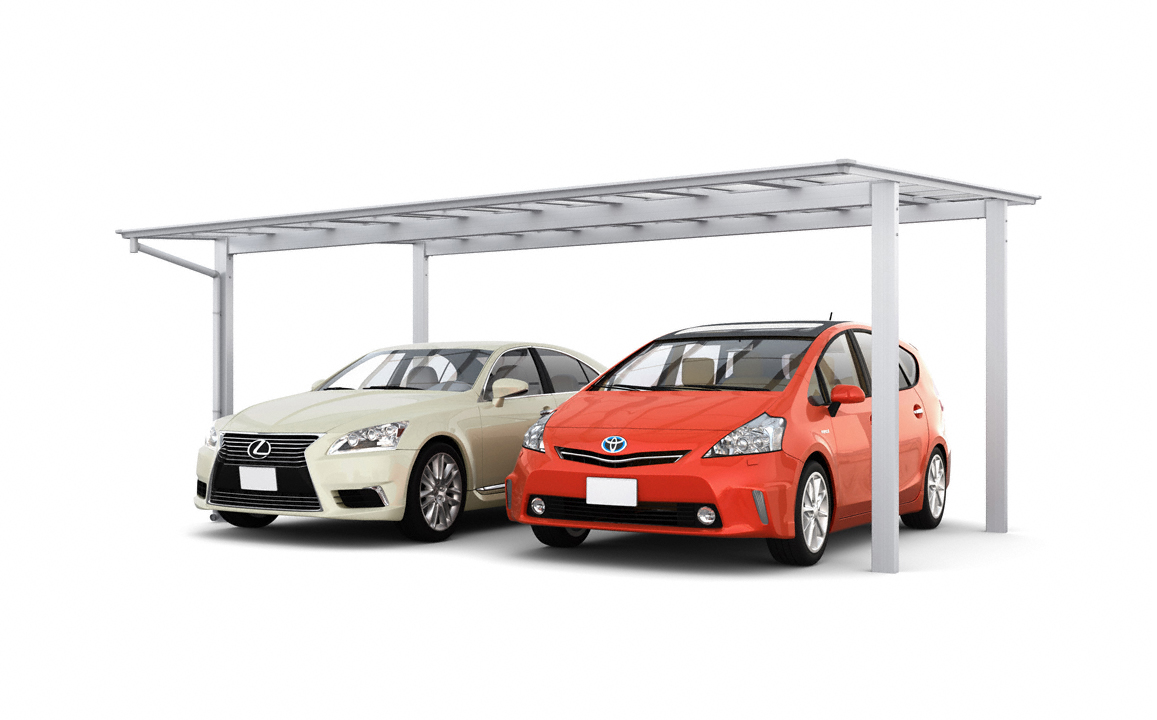 エクスショップのオリジナルカーポートのソリッドポートワイド